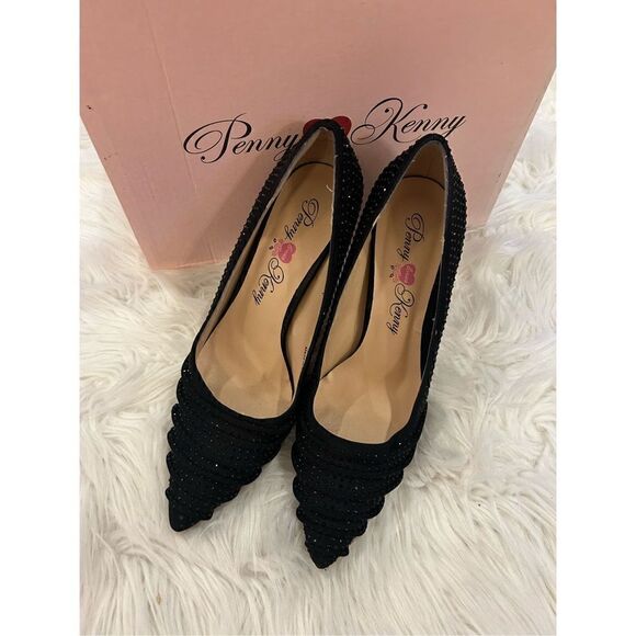 Penny Loves Kenny OPLEAT size 9.5M black jeweled Lycra - Picture 5 of 14